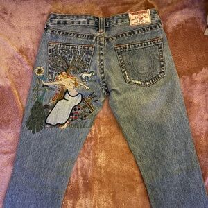 True Religion Artistic Blue Straight Leg Jeans